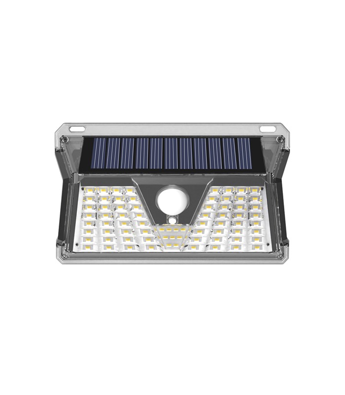 SOLAR LED FLOODLIGHT SOLIGHT V 3W 170Lm 6400K (COOL WHITE) WITH PHOTO & PIR SENSOR 18650 3,7V 2400mAh IP44 BLACK 3210160 VITO