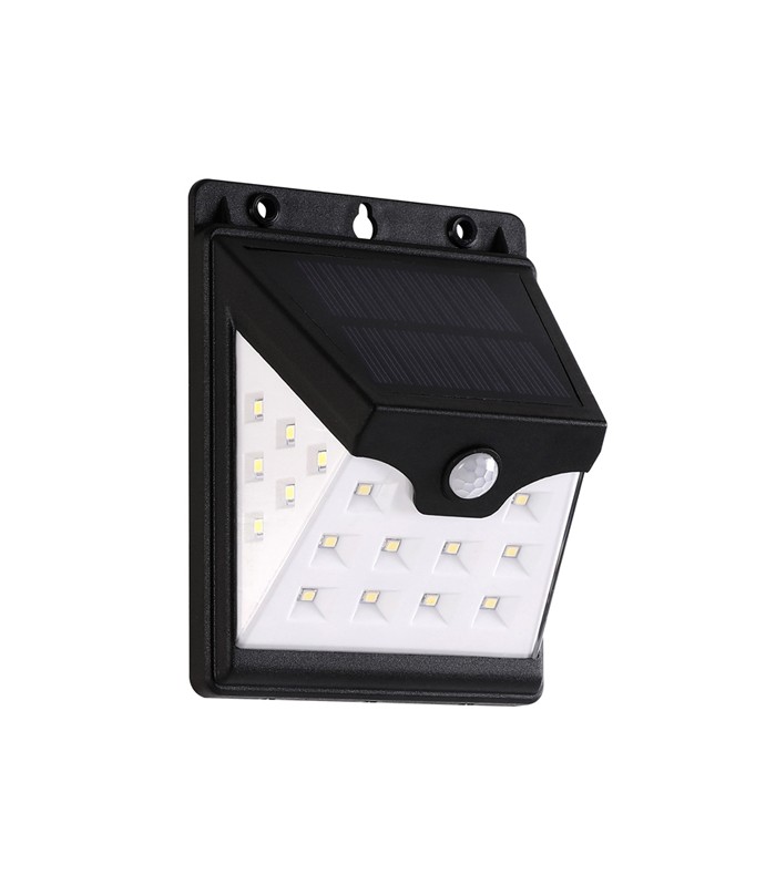 SOLAR LED FLOODLIGHT SOLIGHT W 1W 110Lm 6400K (COOL WHITE) WITH PHOTO & PIR SENSOR 18650 3,7V 1200mAh IP44 BLACK 3210180 VITO