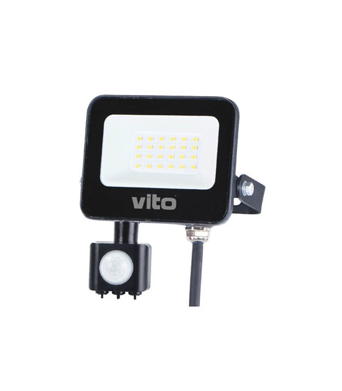 LED FLOODLIGHT SAVA-S WITH PIR SENSOR 20W 2000Lm 6000K (COOL WHITE) IP65 3022710 VITO