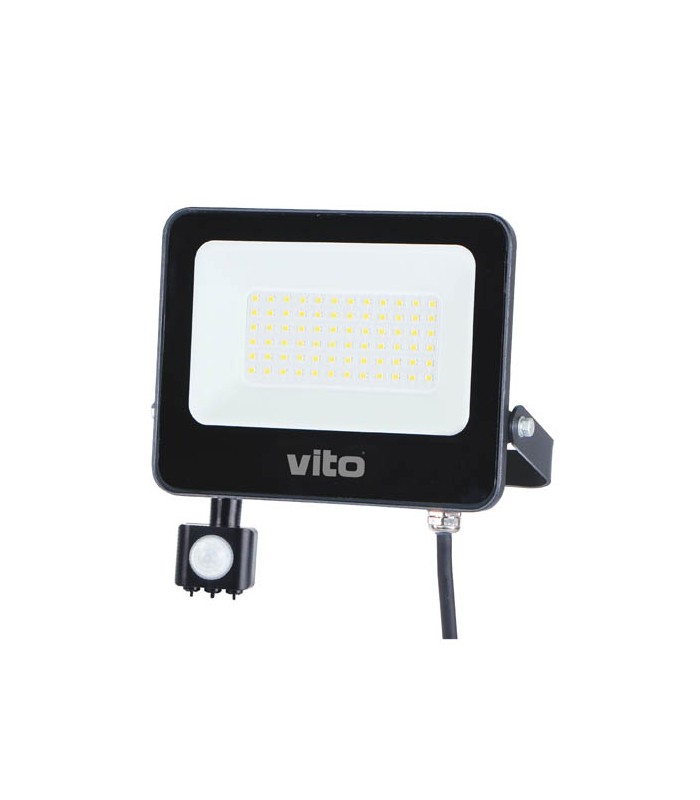 LED FLOODLIGHT SAVA-S WITH PIR SENSOR 50W 5000Lm 6000K (COOL WHITE) IP65 3022730 VITO