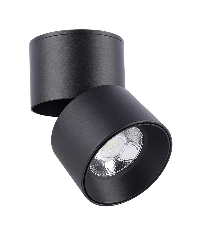 SPOT LIGHT FIXTURE SURFACE MOUNTED LAZY-10 10W 950Lm COB 4000K  Ø72X98  BLACK 2102870 VITO
