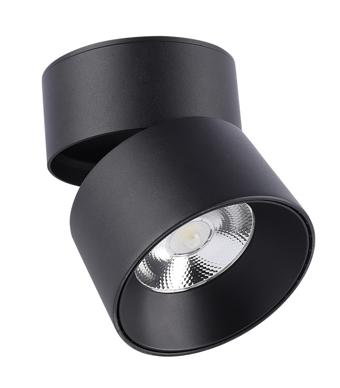 SPOT LIGHT FIXTURE SURFACE MOUNTED LAZY-20 20W 1900Lm COB 4000K  Ø93X110 BLACK 2102910 VITO