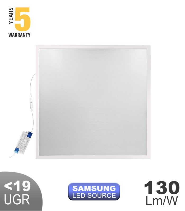 LED PANEL BACKLIGHT ZAGREY-A 36W 6500K 4752Lm 5YEARS WARRANTY UGR19 SAMSUNG CHIP LIFUD DRIVER 595X595MM WHITE 10PCS/CTN 2430310 