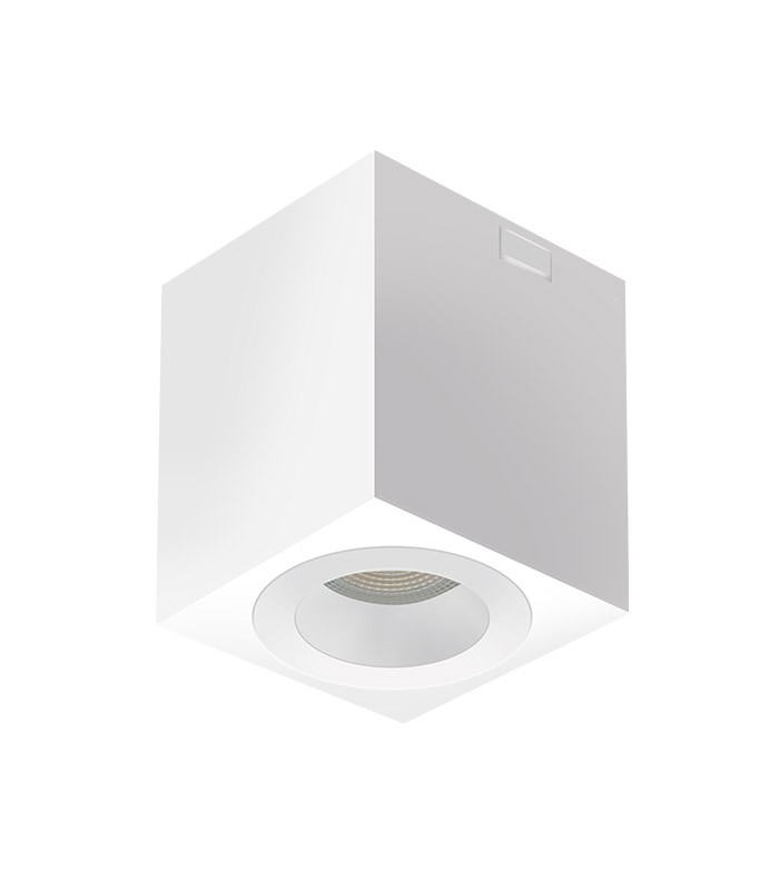 LED CEILING SPOT CUBIX-A 9W 3xCCT (3000K/4200K/6500K) 1080Lm 30°-ADJUSTABLE IP20 9*9*10CM WHITE 2103130 VITO