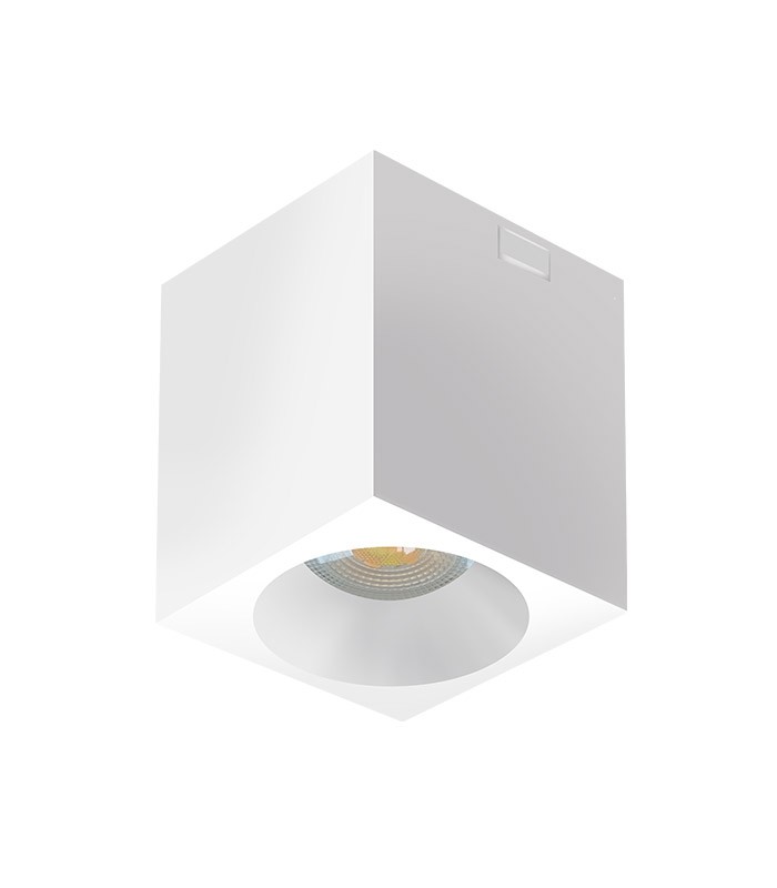 LED CEILING SPOT CUBIX-F 7W 3xCCT (3000K/4200K/6500K) 840Lm 60°-FIXED IP20 9*9*10CM WHITE 2103170 VITO