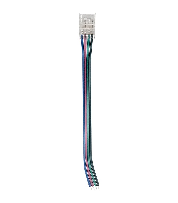 LED STRIP CONNECTOR 10MM-RGB WITH CABLE  20PCS-BAG TRANSPARENT 5520340 VITO