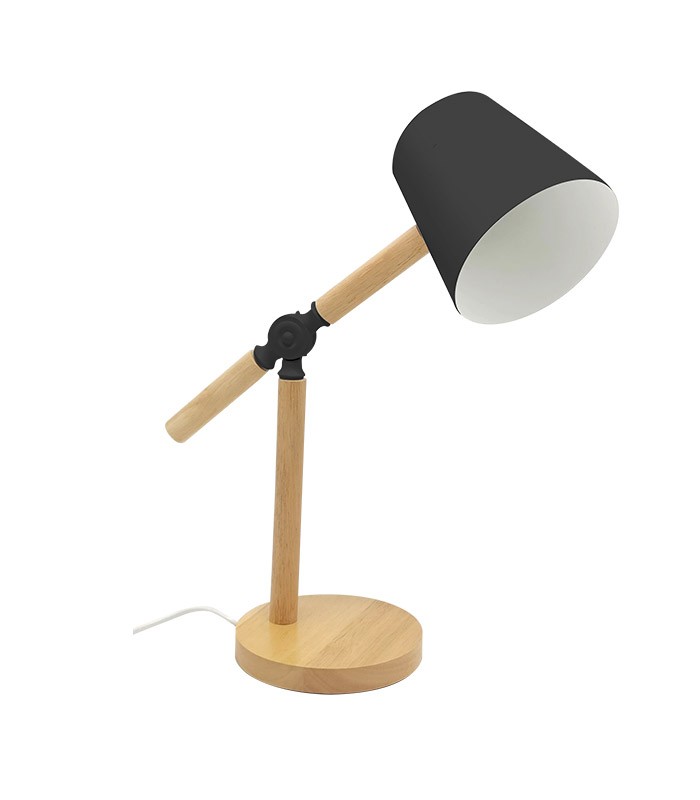 HOME&OFFICE DESK LAMP PINOCCHIO E27 BLACK WOOD BASE WITHOUT BULB 5301640 VITO