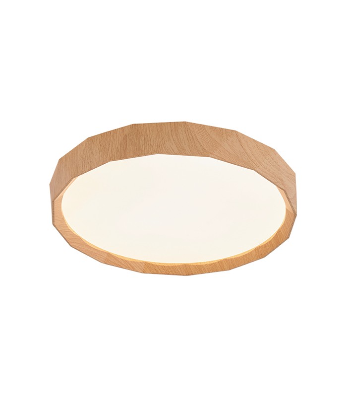 LED CEILING LAMP SIMON R35 Ø385xH75 35W 3xCCT (3000K/4000K/6500K) 3150Lm WOODEN 2027930 VITO