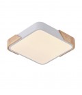 LED CEILING LAMP FINESSE S2-35 400x400xH50 35W 3xCCT (3000K/4000K/6500K) 2975Lm MAT WHITE+WOODEN 2027990 VITO