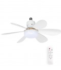 CEILING FAN WITH LED LAMP FANLUX-A6 15W 3xCCT (3000K/4500K/6500K) 1275Lm 52CM WHITE REMOTE 2027720 VITO