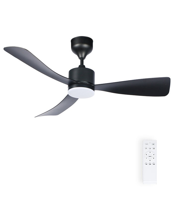 CEILING FAN WITH LED LAMP FANLUX-C3 18W 3xCCT (3000K/4500K/6500K) 1530Lm 106CM BLACK REMOTE 2027750 VITO