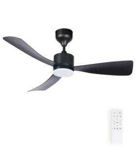 CEILING FAN WITH LED LAMP FANLUX-C3 18W 3xCCT (3000K/4500K/6500K) 1530Lm 106CM BLACK REMOTE 2027750 VITO