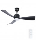 CEILING FAN WITH LED LAMP FANLUX-C3 18W 3xCCT (3000K/4500K/6500K) 1530Lm 106CM BLACK REMOTE 2027750 VITO