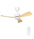 CEILING FAN WITH LED LAMP FANLUX-C3 18W 3xCCT (3000K/4500K/6500K) 1530Lm 106CM WOOD REMOTE 2027760 VITO