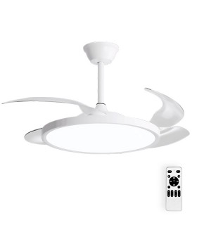 CEILING FAN WITH LED LAMP FANLUX-D4 30W 3xCCT (3000K/4500K/6500K) 2250Lm 106CM WHITE REMOTE 2027780 VITO