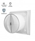 BATHROOM FAN VENTI-GL100 FLAT GLASS Φ100MM 12W WHITE WITH BEARING WITH PLASTIC SHUTTER 8005230 VITO