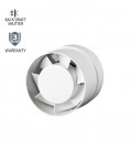 INLINE EXTRACTOR FAN DUCT TYPE VENTI-P100 PIPE Φ100MM 12W WHITE WITH PLASTIC SHUTTER 8005300 VITO
