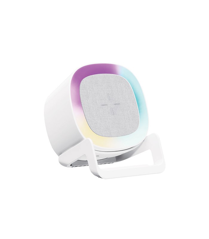 SOUNDLIGHT 4IN1 BT SPEAKER-LIGHT-15W WIRELESS CHARGER-PHONE HOLDER WHITE 5901040 VITO