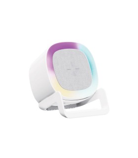 SOUNDLIGHT 4IN1 BT SPEAKER-LIGHT-15W WIRELESS CHARGER-PHONE HOLDER WHITE 5901040 VITO