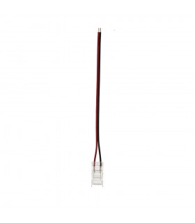LED STRIP CONNECTOR CONM5 5MM-SINGLE WITH 10CM CABLE TRANSPARENT 2PCS-BAG 5520450 VITO