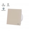 BATHROOM FAN VENTI-GL100 FLAT GLASS Φ100MM 12W BEIGE WITH BEARING WITH PLASTIC SHUTTER 8005235 VITO
