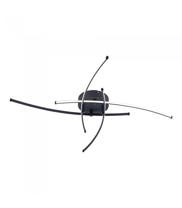 DECORATIVE LED LIGHTING FIXTURE IRIS 670*670*H90MM 30W 4000K 2400Lm BLACK 2028090