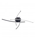 DECORATIVE LED LIGHTING FIXTURE IRIS 670*670*H90MM 30W 4000K 2400Lm BLACK 2028090