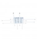 DECORATIVE LED LIGHTING FIXTURE HALO 600*600*H70MM 30W 4000K 2550Lm WHITE 2028150