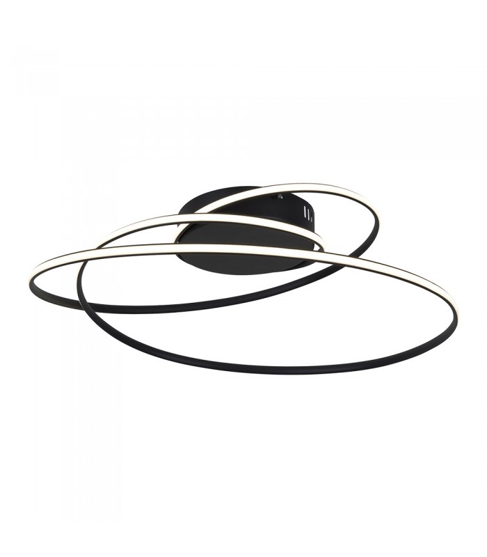 DECORATIVE LED LIGHTING FIXTURE ELZA Φ500*H60MM 40W 4000K 3400Lm BLACK 2028070