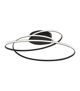 DECORATIVE LED LIGHTING FIXTURE ELZA Φ500*H60MM 40W 4000K 3400Lm BLACK 2028070