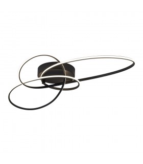 DECORATIVE LED LIGHTING FIXTURE FLORA 490*380*H135MM 30W 4000K 2550Lm BLACK 2028120