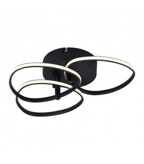 DECORATIVE LED LIGHTING FIXTURE ROXY 325*325*H95MM 20W 4000K 1900Lm BLACK 2028240