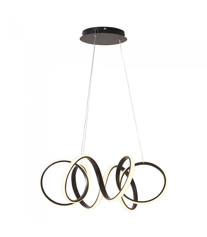 DECORATIVE LIGHTING FIXTURE FIOCCO D500xH1200 56W 3CCT-DIP (3000K/4000K/6500K) 6160Lm BLACK 2028290 VITO