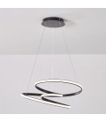 DECORATIVE LIGHTING FIXTURE TWIRL D500xH1200 45W 3CCT-DIP (3000K/4000K/6500K) 3150Lm BLACK 2028310 VITO