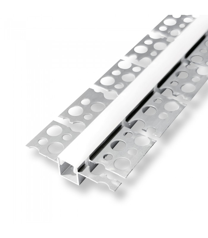 FLEXIBLE ALUMINUM PROFILE SET LINEFLEX-1 12x13MM 2MT SILVER AL. + 2M WHITE PC DIFFUSOR + 2PCS END-CAPS 9930219 VITO