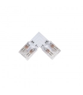 LED STRIP CONNECTOR CONCRC10 10MM-COBRGB L-SHAPE TRANSPARENT 2PCS-BAG FOR COB RGB LED STRIPS 5520530 VITO